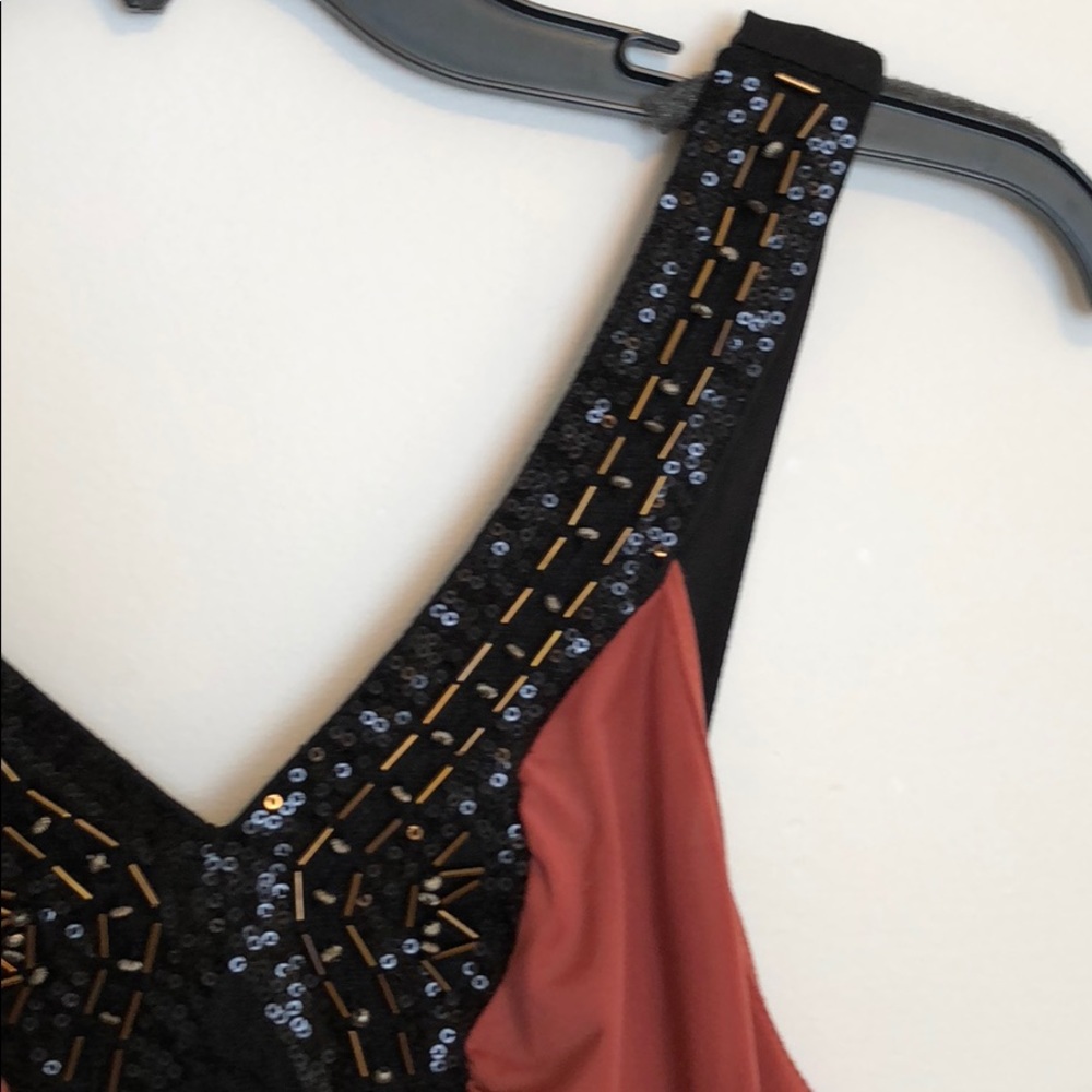 Sequin and beads.  Think Miss Me top. - Picture 3 of 6